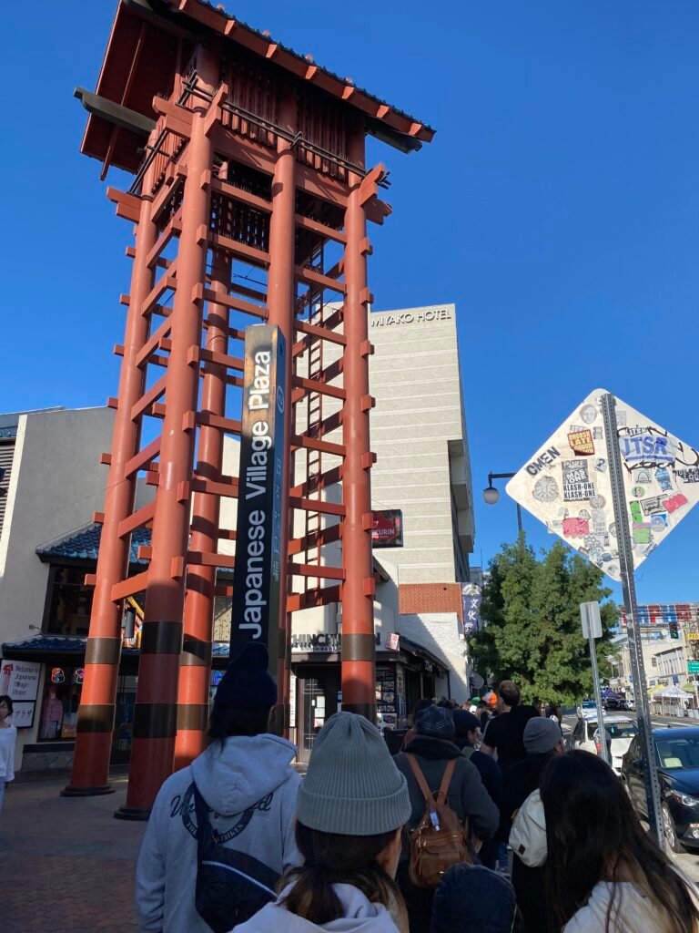 Japanese Village tower in Little Tokyo Downtown LA