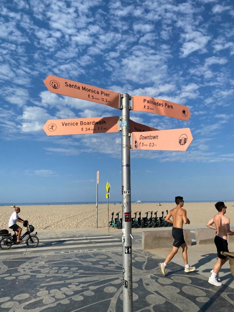 Beach path signs