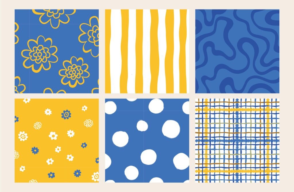 Print pattens using Sunlit Marigold color palette